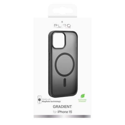 2. Puro Gradient Case with MagSafe for iPhone 15 - Black