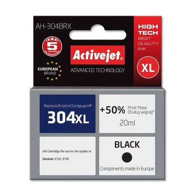 Activejet AH-304BRX Ink (replaces HP 304XL N9K08AE; Premium; 20 ml; black)
