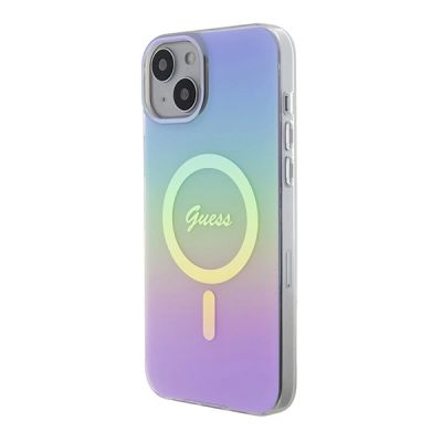 2. Guess IML Iridescent MagSafe case for iPhone 15 Plus - purple