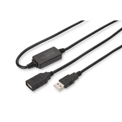 DIGITUS DA-73101 cable (USB M - USB F; 15m; black)