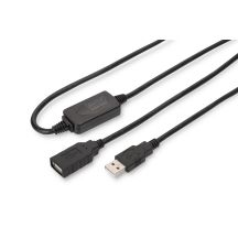 DIGITUS DA-73101 cable (USB M - USB F; 15m; black)