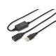 DIGITUS DA-73101 cable (USB M - USB F; 15m; black)