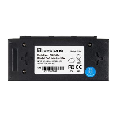 3. LevelOne POI-3014 PoE Fast Ethernet Adapter, Gigabit Ethernet 52V
