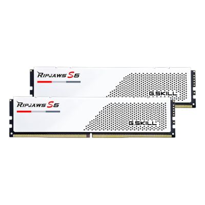 7. G.SKILL RIPJAWS S5 DDR5 2X16GB 6000MHZ CL30 XMP3 WHITE F5-6000J3040F16GX2-RS5W