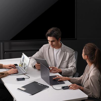 11. Baseus PioneerJoy 4xUSB-A 3.0 USB-C Hub - Gray
