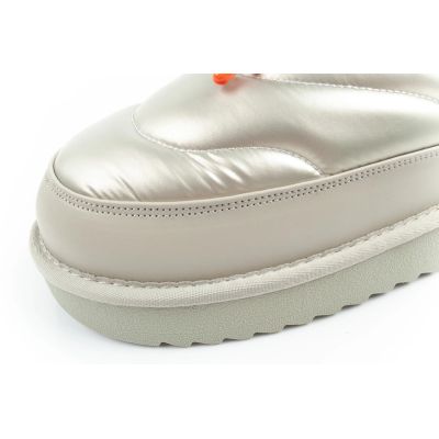 15. D.Franklin women's snow boots winter fashionable insulated ankle boots silver