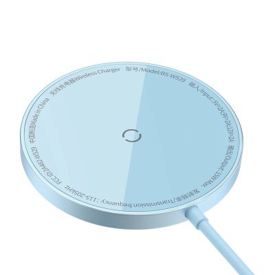 8. Baseus Simple Mini3 magnetic charger MagSafe Qi 15W blue
