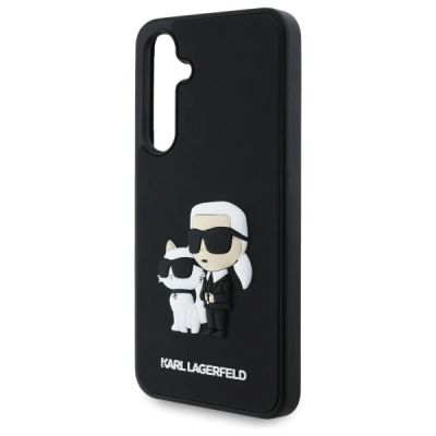 5. Karl Lagerfeld 3D Rubber Karl&Choupette Case for Samsung Galaxy S24 FE - Black