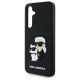 5. Karl Lagerfeld 3D Rubber Karl&Choupette Case for Samsung Galaxy S24 FE - Black