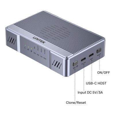 13. Unitek enclosure 2x M.2 20 Gb/s RAID0, RAID1 + cloning