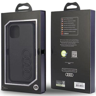6. Audi Synthetic Leather iPhone 11 Pro 5.8" black/black hardcase AU-TPUPPCIP11-TT/D1-BK