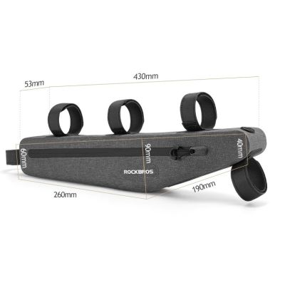 Rockbros bike frame bag 1.5l gray