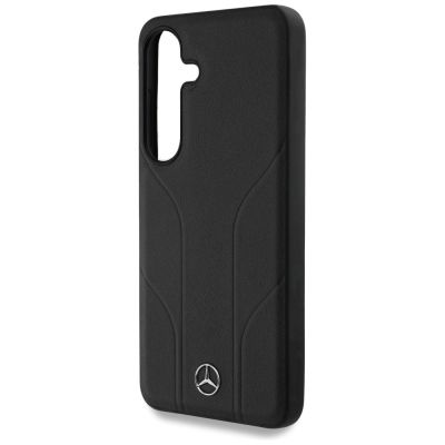 6. Mercedes Leather Debossed Lines MagSafe case for Samsung Galaxy S25+ - black