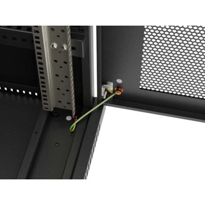 3. LANBERG FLOORING RACK CABINET 19" 24U 600X600 BLACK PERFORATED DOOR LCD (FLAT PACK) V2