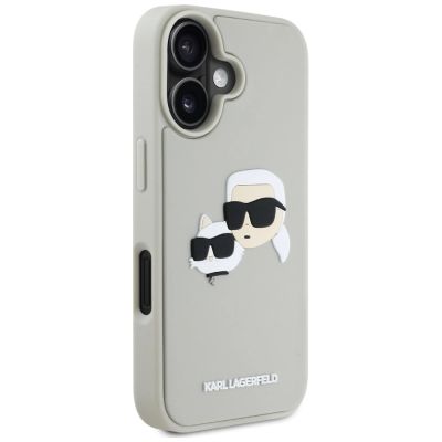 4. Karl Lagerfeld HC 3D Rubber Double Heads iPhone 16 Case - Beige