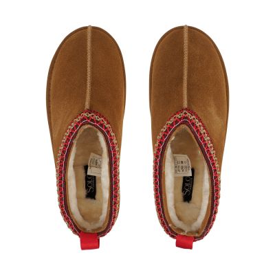 10. Women's leather shoes Solo Soprani Couture Sabot fur Hugh Platform light brown SSW421P22 51