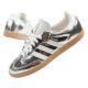 Adidas women's sports shoes Samba OG silver sneakers fashionable leather