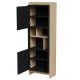 2. PORTO display cabinet 59x38x180 oak/black