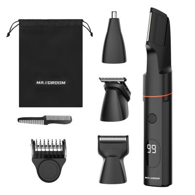 21. MAXGROOM LK-881 multifunctional trimmer with replaceable tips - black