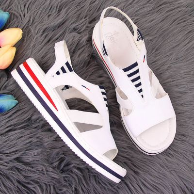 5. Rieker W V02Y5 wedge sandals white 