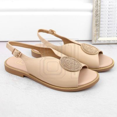 6. Filippo W PAW542 beige sandals with zircons