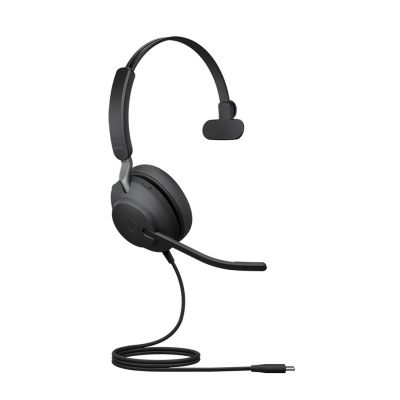 2. Jabra 24189-889-889 Headphones/Headset Wired Headband Calls/Music USB Type-C Black