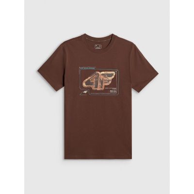5. Men's regular printed T-shirt 4F 4FRSS26TTSHM4230-81S