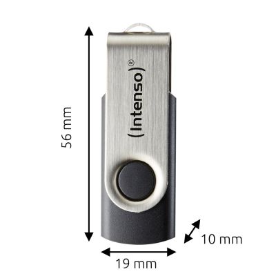 5. Intenso USB 256GB OFFICE LINE 3.2 Gen1 Silver-Black USB Flash Drive USB Type-A 3.2 Gen 1 (3.1 Gen 1) Black, Silver