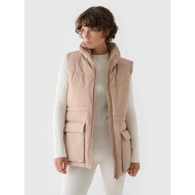 5. Women's down vest with synthetic filling 4F 4FWAW24TVJAF135-83S