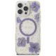3. Guess Resin Flowers MagSafe case for iPhone 16 Pro - purple