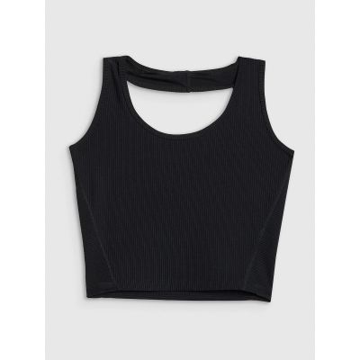 6. Women's slim crop top smooth 4F | Anna Lewandowska 4F 4FALSSS25TSLEF215-20S