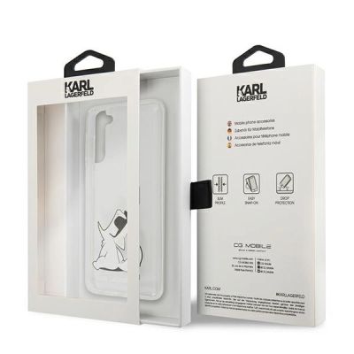 8. Karl Lagerfeld Choupette Fun Case for Samsung Galaxy S21+ - Transparent