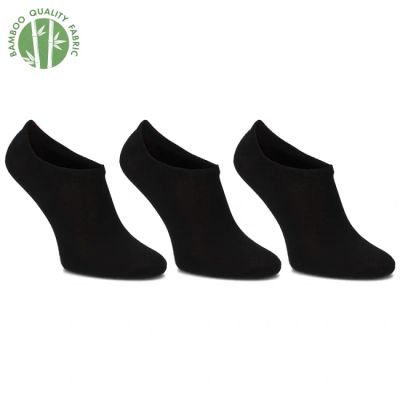 Filippo SD-SO02 women's short bamboo socks in black