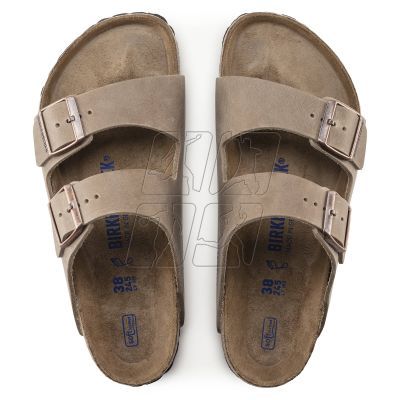 8. Birkenstock Arizona Soft Footbed Oiled Leather Tabacco Brown Narrow Women's/Men's Slides (0552813)