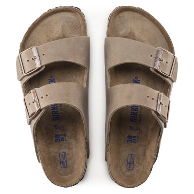 8. Birkenstock Arizona Soft Footbed Oiled Leather Tobacco Brown Narrow Women's/Men's Slides (0552813)
