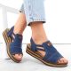 2. Comfortable Rieker W RKR684 jeans platform sandals