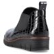 58. Rieker W R474 snakeskin leather ankle boots black