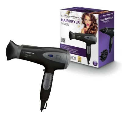 7. Esperanza Ionic Viven EBH005K hair dryer (2200W; black)