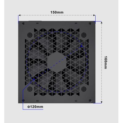 11. GEMBIRD COMPUTER POWER SUPPLY FORNAX POWER 1000W 80+ GOLD ATX, 1000W, ACTIVE PFC, 12CM FAN