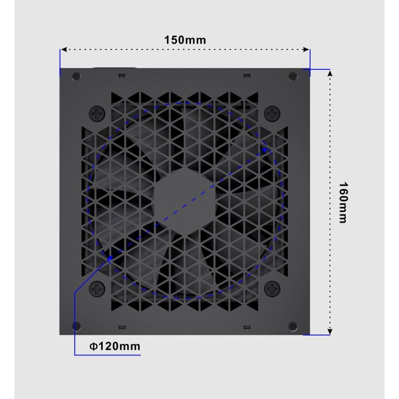 11. GEMBIRD COMPUTER POWER SUPPLY FORNAX POWER 1000W 80+ GOLD ATX, 1000W, ACTIVE PFC, 12CM FAN