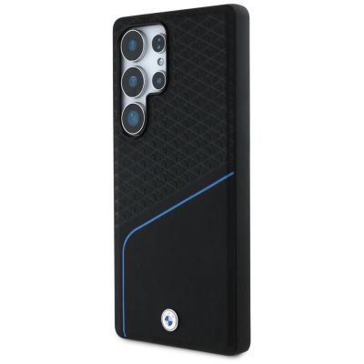 2. BMW Leather Textured and Smooth MagSafe case for Samsung Galaxy S25 Ultra - black