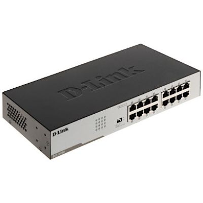 8. D-Link DGS-1016D/E Network Link Unmanaged Black, Metallic