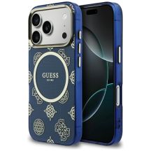 Guess IML Peony Dot MagSafe Case for iPhone 17 Pro - Blue