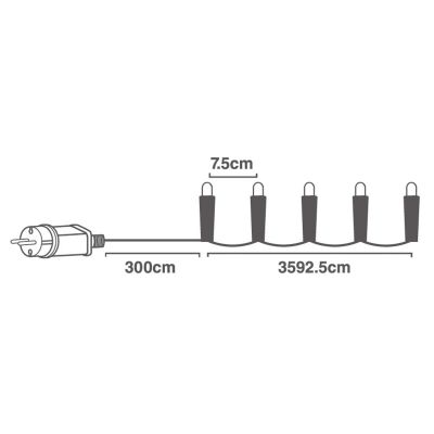 14. CHRISTMAS TREE LIGHTS LIGHT CHAIN 480 LED TIMER COOL WHITE