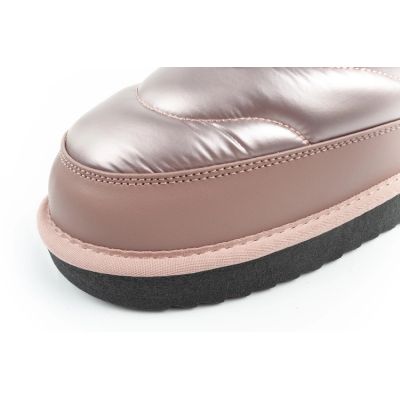 6. D.Franklin women's snow boots winter fashionable insulated ankle boots rose gold