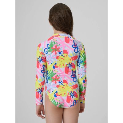 2. Girls' one-piece swimsuit with UPF50+ filter 4F 4FJRSS26USWSF144-92A