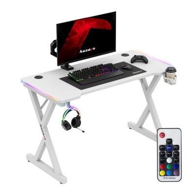 6. Huzaro Hero 2.3 RGB White Desk