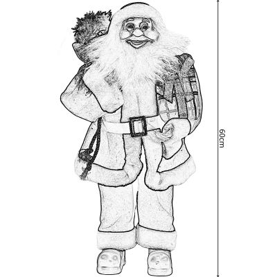6. DECORATIVE SANTA CLAUS 60 CM MICA RED