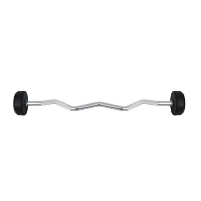 Rubber-coated fixed barbell/bar, curved, 25 kg HMS GSL25
