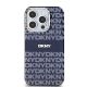 3. DKNY IML Mono & Stripe MagSafe case for iPhone 15 Pro Max - blue
